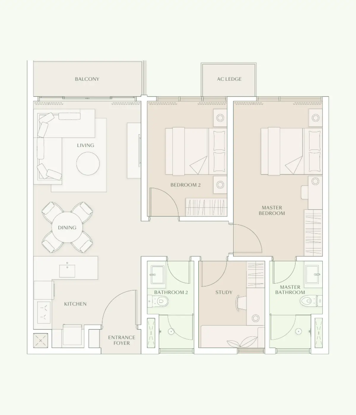Sample floor plan for Parc